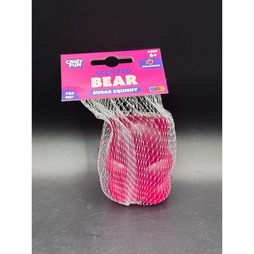Crazy Fun RMS Scented Bear Sugar Squishy Strawberry Pink Stress Toy New